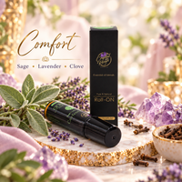 Crystal Reign Comfort essential oil roll-on with sage, lavender and clove